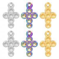 Stainless Steel Cross Pendants, 304 Stainless Steel, Vacuum Ion Plating, DIY 