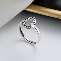 Bague en argent , Argent sterling 925, Finition antique, bijoux de mode & pour femme, 12mm, Vendu par PC