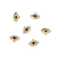 Cubic Zirkonia (CZ) Messing Anhänger, Modeschmuck & mit kubischem Zirkonia, goldfarben, 14.5x10mm, 10PCs/Tasche, verkauft von Tasche