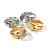 Edelstahl Fingerring, 304 Edelstahl, mit Harz, Vakuum-Ionen-Beschichtung, Modeschmuck & verschiedene Größen vorhanden & für Frau, keine, 8.1mm, verkauft von PC