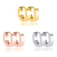 Stainless Steel Huggie Hoop Earring, 304 Stainless Steel, Vacuum Ion Plating, fashion jewelry & Unisex 