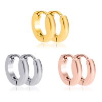 Stainless Steel Huggie Hoop Earring, 304 Stainless Steel, Vacuum Ion Plating, fashion jewelry & Unisex 