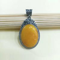 Gemstone Zinc Alloy Pendants, with Natural Stone, plated, DIY 