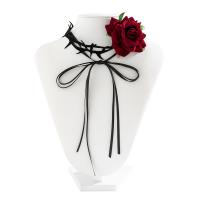 Ожерелье Мода Choker, ткань, с Вельвет, Форма цветка, Связанный вручную, ювелирные изделия моды & разные стили для выбора & Женский, Много цветов для выбора, продается PC