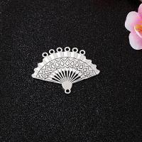 Zinc Alloy Charm Connector, Fan, antique silver color plated, vintage & DIY & 1/6 loop Approx 