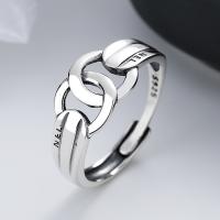 Bague en argent , Argent sterling 925, Finition antique, bijoux de mode & unisexe, 9.5mm, Vendu par PC