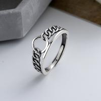 Anillo de Plata Ley, Plata de ley 925, Acabado antiguo, Joyería & para mujer, 9mm, Vendido por UD