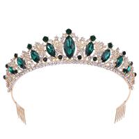 Bridal Tiaras, Zinc Alloy, with Crystal, fashion jewelry & for woman & with rhinestone Inner Approx 155mm 