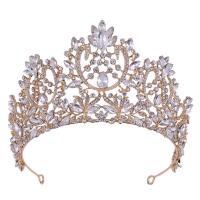 Bridal Tiaras, Zinc Alloy, with Crystal, fashion jewelry & for woman & with rhinestone Inner Approx 155mm 