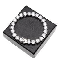 Cubic Zirconia Micro Pave Brass Bracelet, silver color plated, micro pave cubic zirconia & for man, 8mm .6 cm 