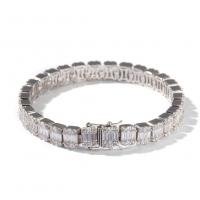 Cubic Zirconia Micro Pave Brass Bracelet, plated & micro pave cubic zirconia & for man 8.6mm 