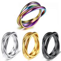 Anillo de dedo de acero Titanium de, Partículas de acero, Joyería & unisexo & diverso tamaño para la opción, más colores para la opción, Vendido por UD