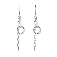 Boucles d'oreilles en acier titane, bijoux de mode & pour homme, 45mm, Vendu par PC