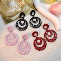 Zinc Alloy Drop Earring, Round, fashion jewelry 