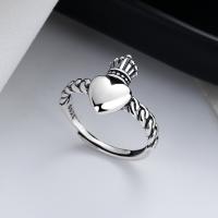 Bague en argent , Argent sterling 925, Finition antique, bijoux de mode & pour femme, 13mm, Vendu par PC