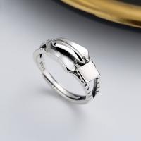 Bague en argent , Argent sterling 925, Finition antique, bijoux de mode & pour femme, 8.5mm, Vendu par PC