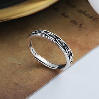 Bague en argent , Argent sterling 925, Finition antique, bijoux de mode & pour femme, 3mm, Vendu par PC