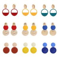 Zinc Alloy Drop Earring, plated, fashion jewelry & for woman 