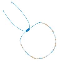 Bracelets Bijoux en verre, perles de rocaille en verre, avec cordon de polyester, Style coréen & pour femme, plus de couleurs à choisir Environ 11 pouce, Vendu par PC