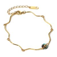 Conjuntos de joyería de acero inoxidable, acero inoxidable 304, pulsera & collar, con Acrílico, chapado en oro de 14 K, diferentes estilos para la opción & para mujer, dos diferentes colores, Vendido por UD