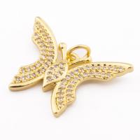 Стерлингового серебра Rhinestone подвески, 925 пробы, плакирован золотом, DIY & инкрустированное микро кубического циркония отверстие:Приблизительно 3mm, продается PC