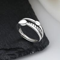 Bague en argent , Argent sterling 925, Finition antique, bijoux de mode & pour femme, 7mm, Vendu par PC