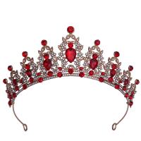 Bridal Tiaras, Zinc Alloy, plated, for woman & with rhinestone Inner Approx 145mm 