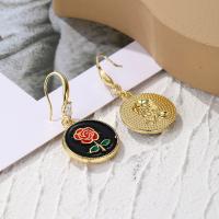 Zinc Alloy Drop Earring, petals, plated, fashion jewelry & for woman 