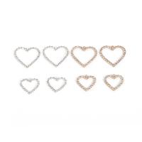 Pendentifs coeur en alliage de zinc, Placage, DIY & styles différents pour le choix & avec strass & creux, Vendu par PC