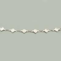 Stainless Steel Chain Jewelry, 304 Stainless Steel, Rhombus, Vacuum Ion Plating, DIY 