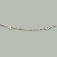 Stainless Steel Chain Jewelry, 304 Stainless Steel, Heart, Vacuum Ion Plating, DIY & hollow 