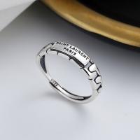 Bague en argent , Argent sterling 925, Finition antique, bijoux de mode & pour femme, 4mm, Vendu par PC