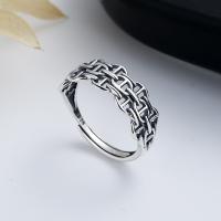 Bague en argent , Argent sterling 925, Finition antique, bijoux de mode & pour femme & creux, 7mm, Vendu par PC