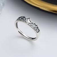 Bague en argent , Argent sterling 925, Finition antique, bijoux de mode & pour femme, 6mm, Vendu par PC