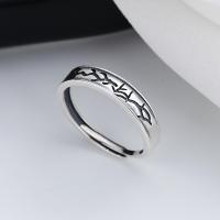 Bague en argent , Argent sterling 925, Finition antique, bijoux de mode & pour femme, 4mm, Vendu par PC