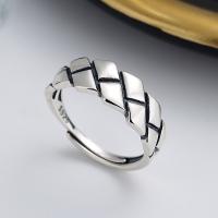 Bague en argent , Argent sterling 925, Finition antique, bijoux de mode & pour femme, 7mm, Vendu par PC