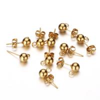 Stainless Steel Earring Stud Component, 304 Stainless Steel, plated, fashion jewelry & DIY 