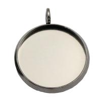 Stainless Steel Pendant Setting, 304 Stainless Steel, polished, original color, Inner Approx 14mm 