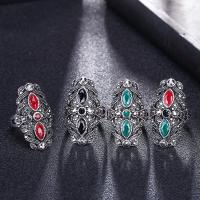 Zinc Alloy Finger Ring, with Resin, fashion jewelry & for woman 