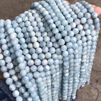 Aquamarine Beads, Round, polished, DIY sea blue Approx 38 cm 