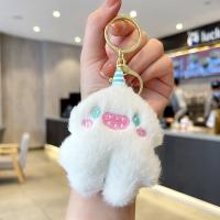 Plastic Key Chain, Plush, with Zinc Alloy, cute & multifunctional & Unisex 