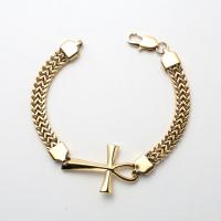 Stainless Steel Chain Bracelets, 304 Stainless Steel, Cross, handmade, fashion jewelry & for man 8mm Approx 8.46 Inch 