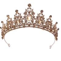 Bridal Tiaras, Zinc Alloy, plated, for woman & with rhinestone Inner Approx 145mm 