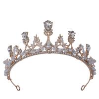 Bridal Tiaras, Zinc Alloy, plated, for woman & with rhinestone Inner Approx 145mm 