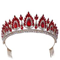 Bridal Tiaras, Zinc Alloy, plated, for woman & with rhinestone Inner Approx 160mm 