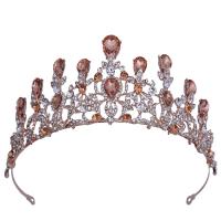 Bridal Tiaras, Zinc Alloy, plated, for woman & with rhinestone Inner Approx 155mm 