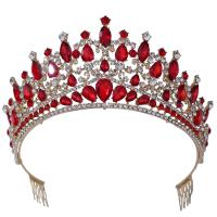 Bridal Tiaras, Zinc Alloy, plated, for woman & with rhinestone Inner Approx 160mm 