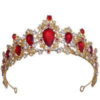 Bridal Tiaras, Zinc Alloy, plated, for woman & with rhinestone Inner Approx 160mm 