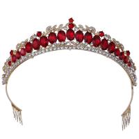 Bridal Tiaras, Zinc Alloy, plated, for woman & with rhinestone Inner Approx 155mm 