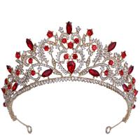 Bridal Tiaras, Zinc Alloy, plated, for woman & with rhinestone Inner Approx 145mm 